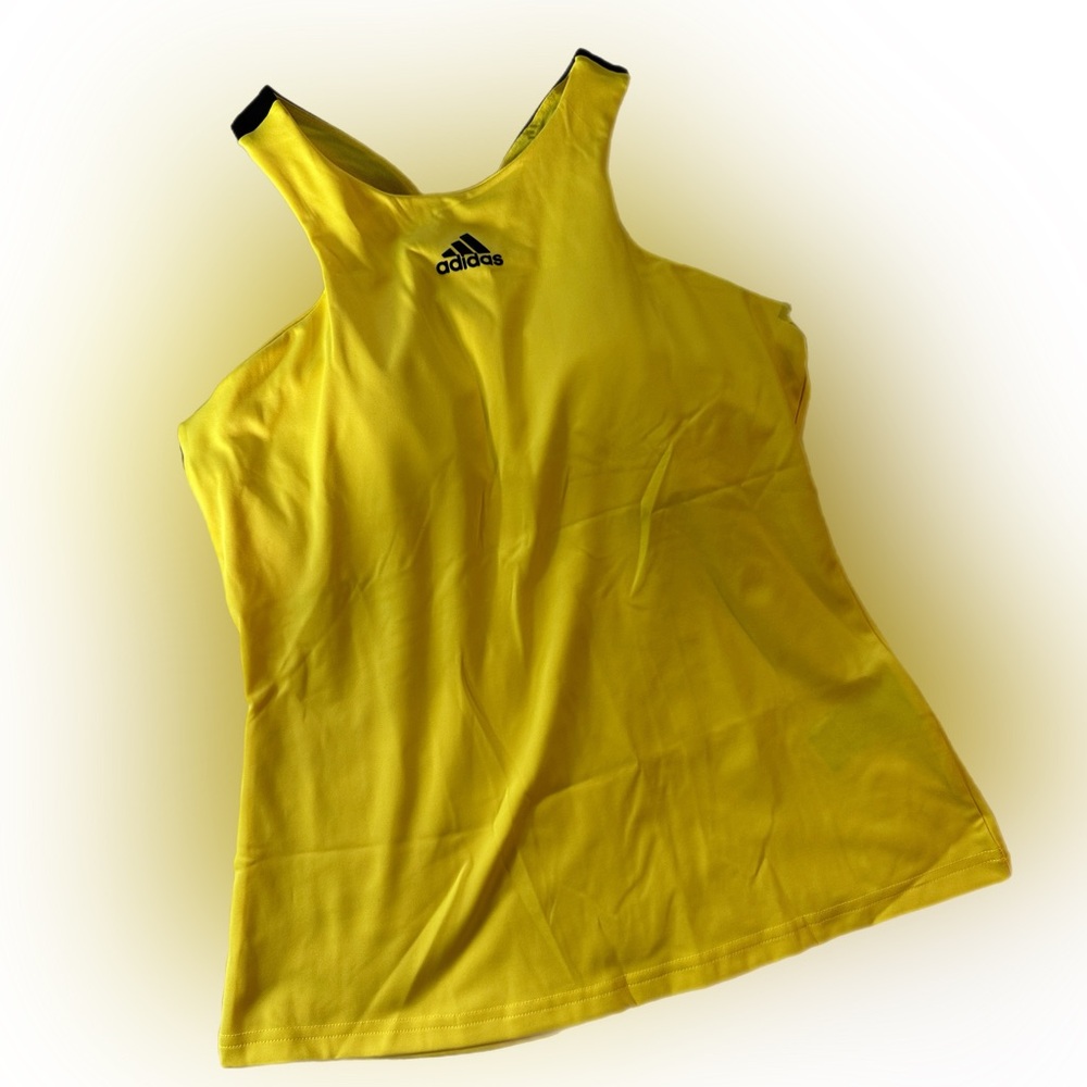 NWT Adidas Y Tank Top Size Medium in Yellow and Blanck